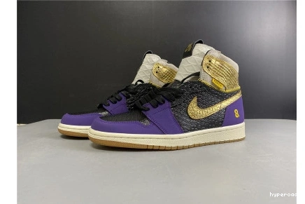 Hyperoad HIGH PURPLE UNION 1 X  OG JORDAN BLACK “MAMBA” GOLD AIR 1110